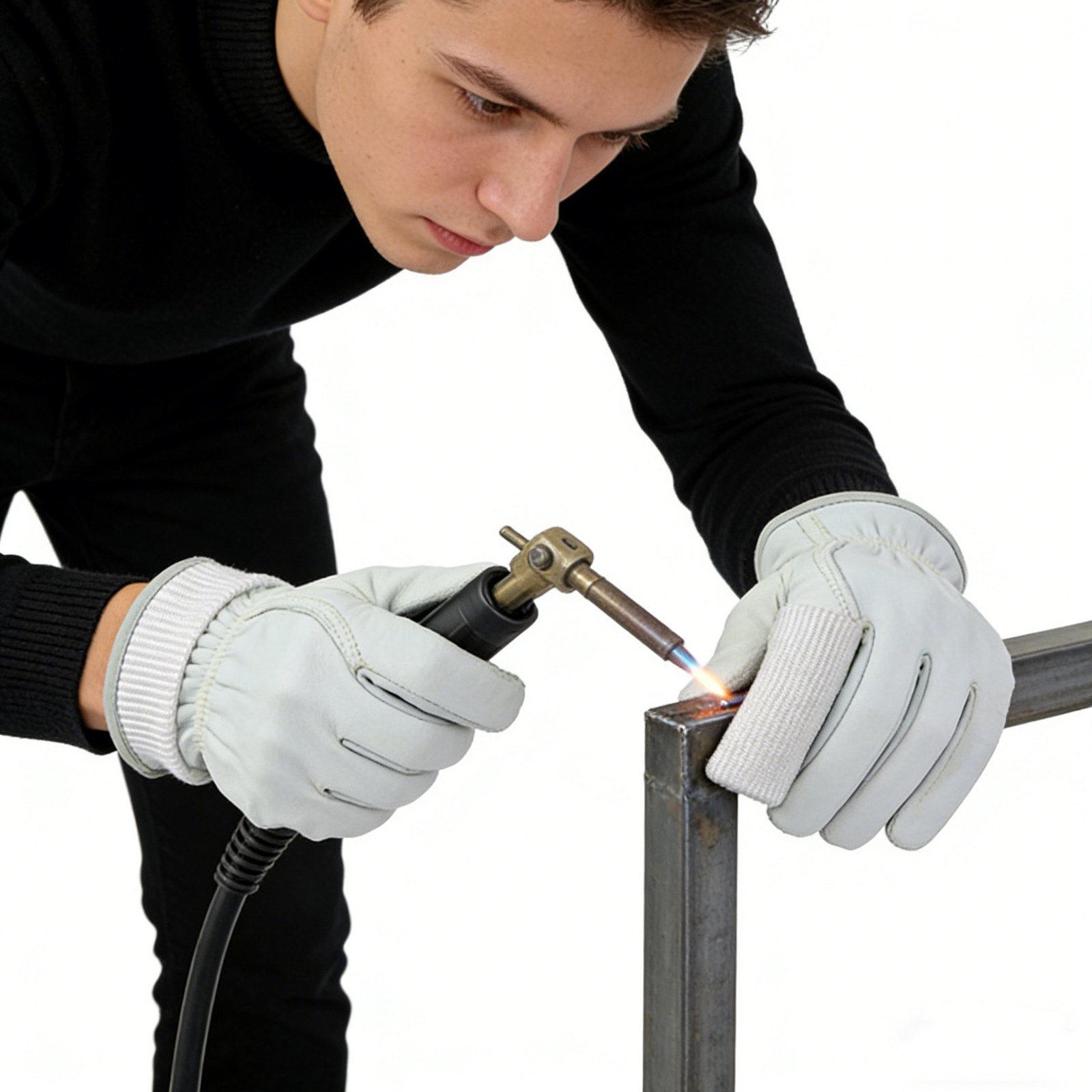 Heat Resistant Glove - Fiberglass Finger Heat Shield Tig Welding