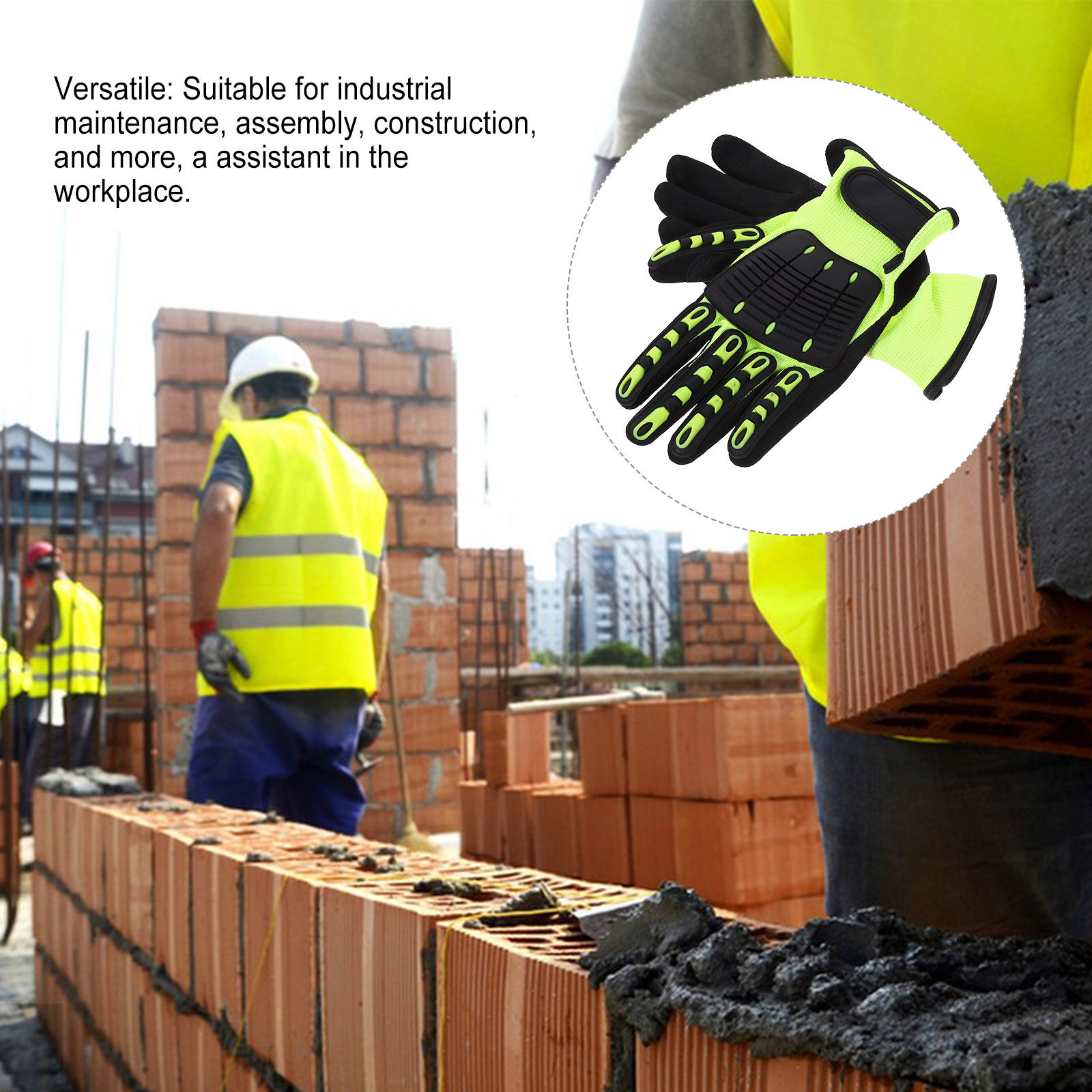 1Pair Heavy Duty Gardening Glo - Work Glove Impact ulasan dan harga