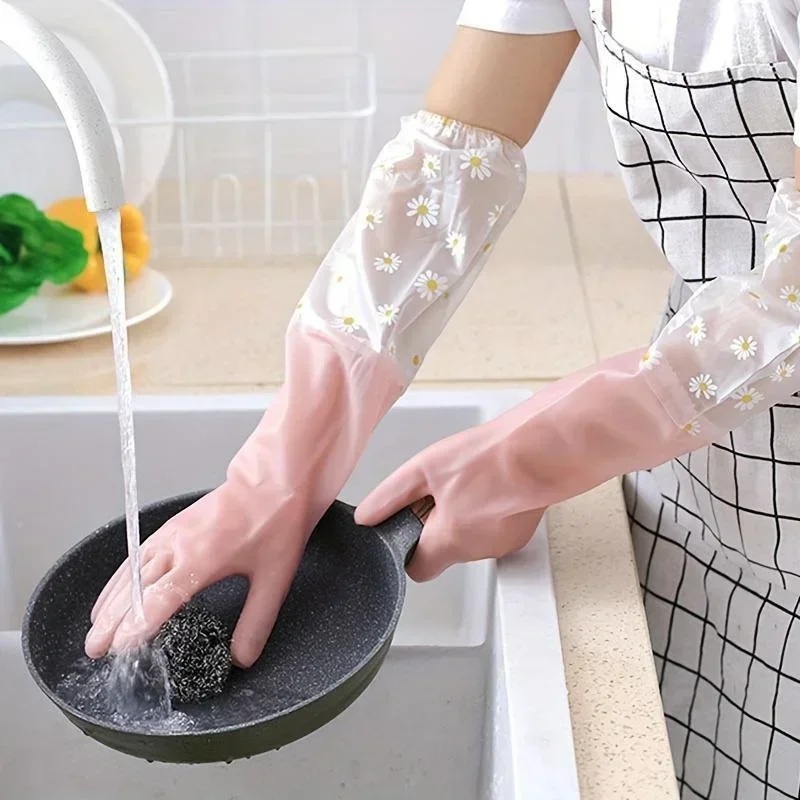 Household Long Sleeve Rubber G - Dish Glove Rubber ulasan dan harga